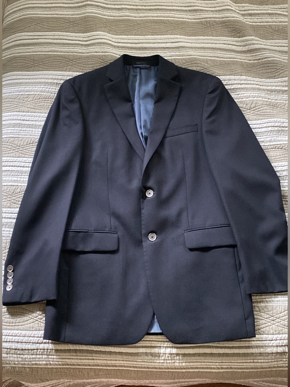 Calvin Klein Dark Navy Two-Button Men's Sport Coat